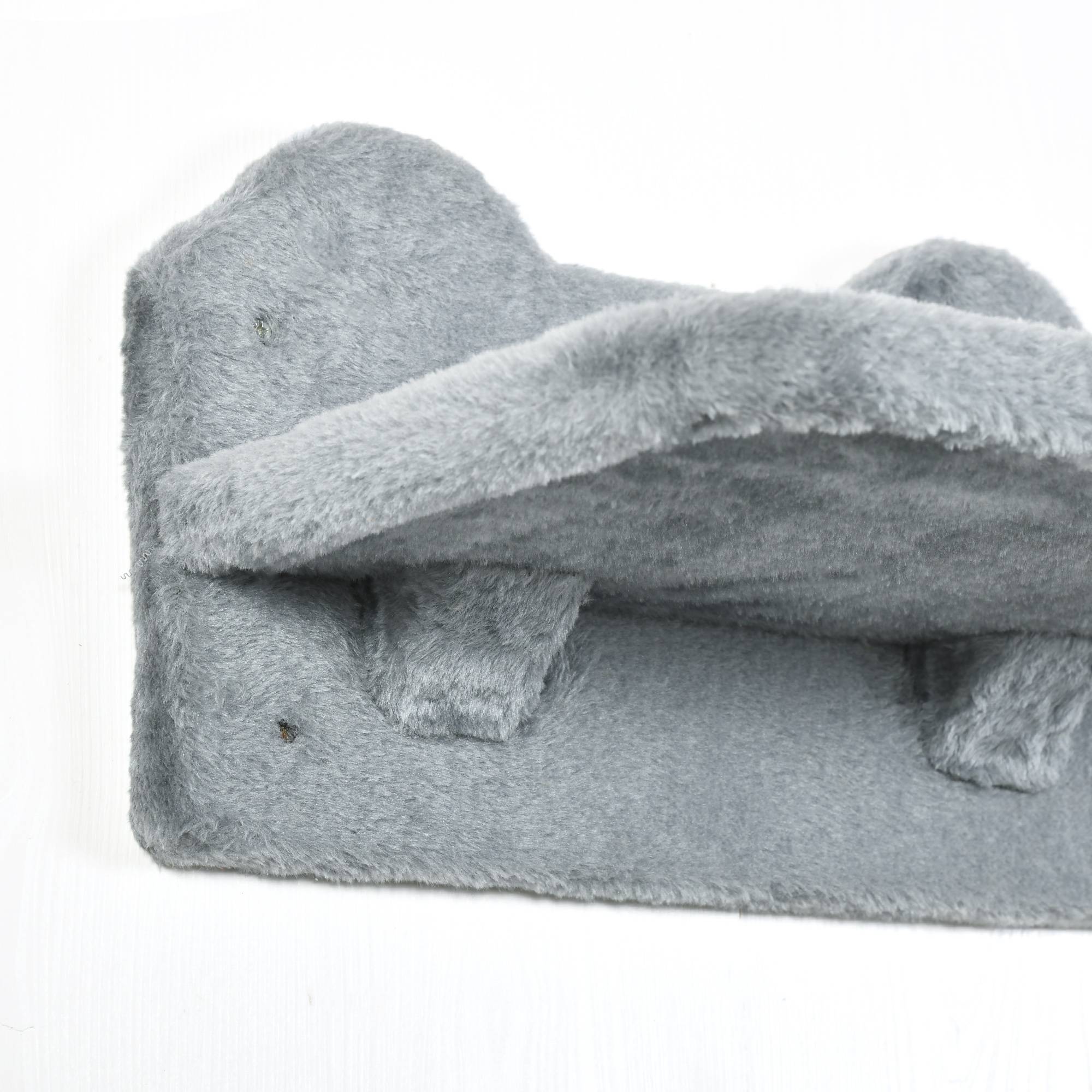 Pawhut - Mur d'escalade pour chat - arbre à chat design mural - griffoirs, plateformes, 2 paniers, échelle - sisal peluche gris - Imagen 9