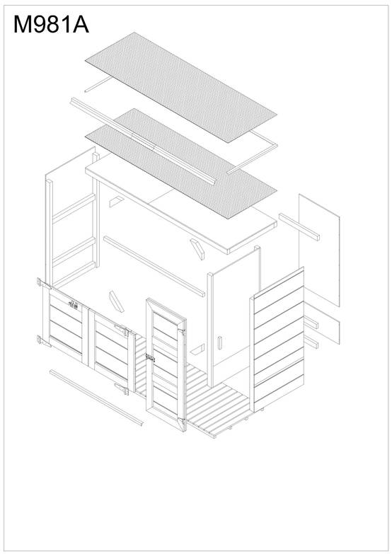 Timbela - Abri de jardin pour poubelles, Cache poubelle extérieur 1,62 m² / 2x240L - Timbela M981A-TERRA BROWN - Image 6
