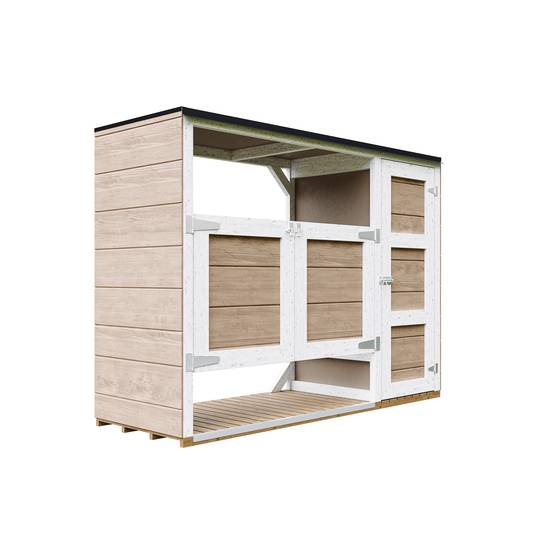 Timbela - Abri de jardin pour poubelles, Cache poubelle extérieur 1,62 m² / 2x240L - Timbela M981A-TERRA BROWN - Image 2
