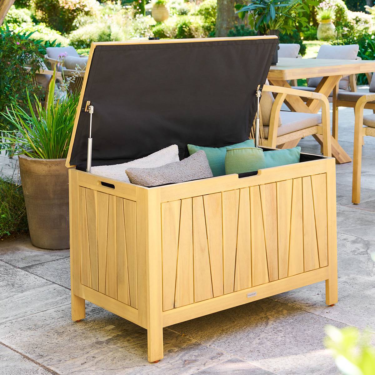 Hesperide - Coffre de rangement 165L Lodgia beige acacia - Hespéride - Image 1