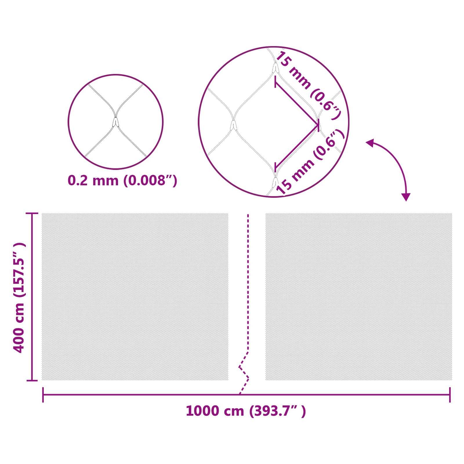 Vidaxl - Filet de protection pour oiseaux Vert 4 x 10 m Polyéthylène vidaXL 42011531 - Image 3