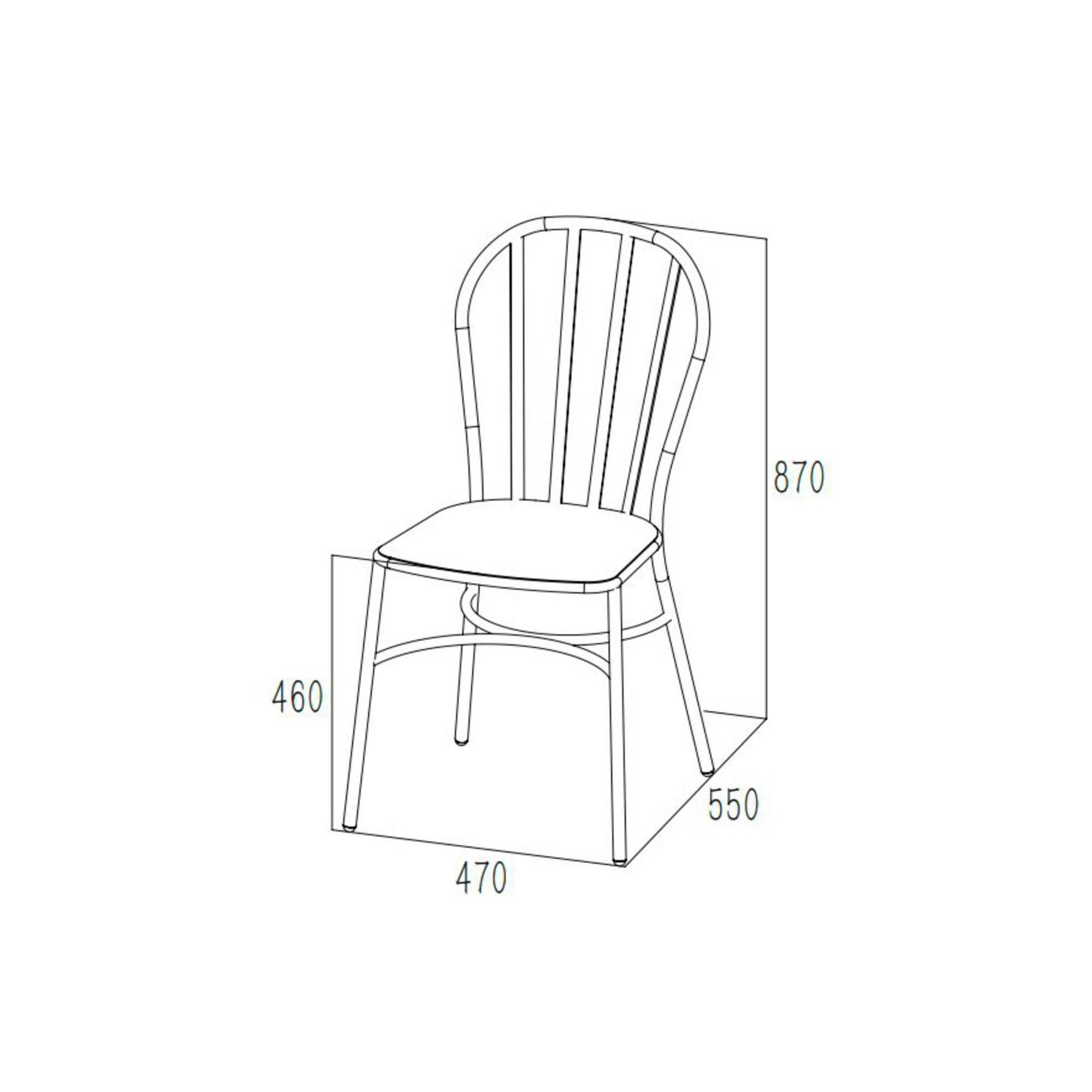Autre - Chaise de jardin empilable en aluminium (lot de 2) - BEGONIA - Imagen 4