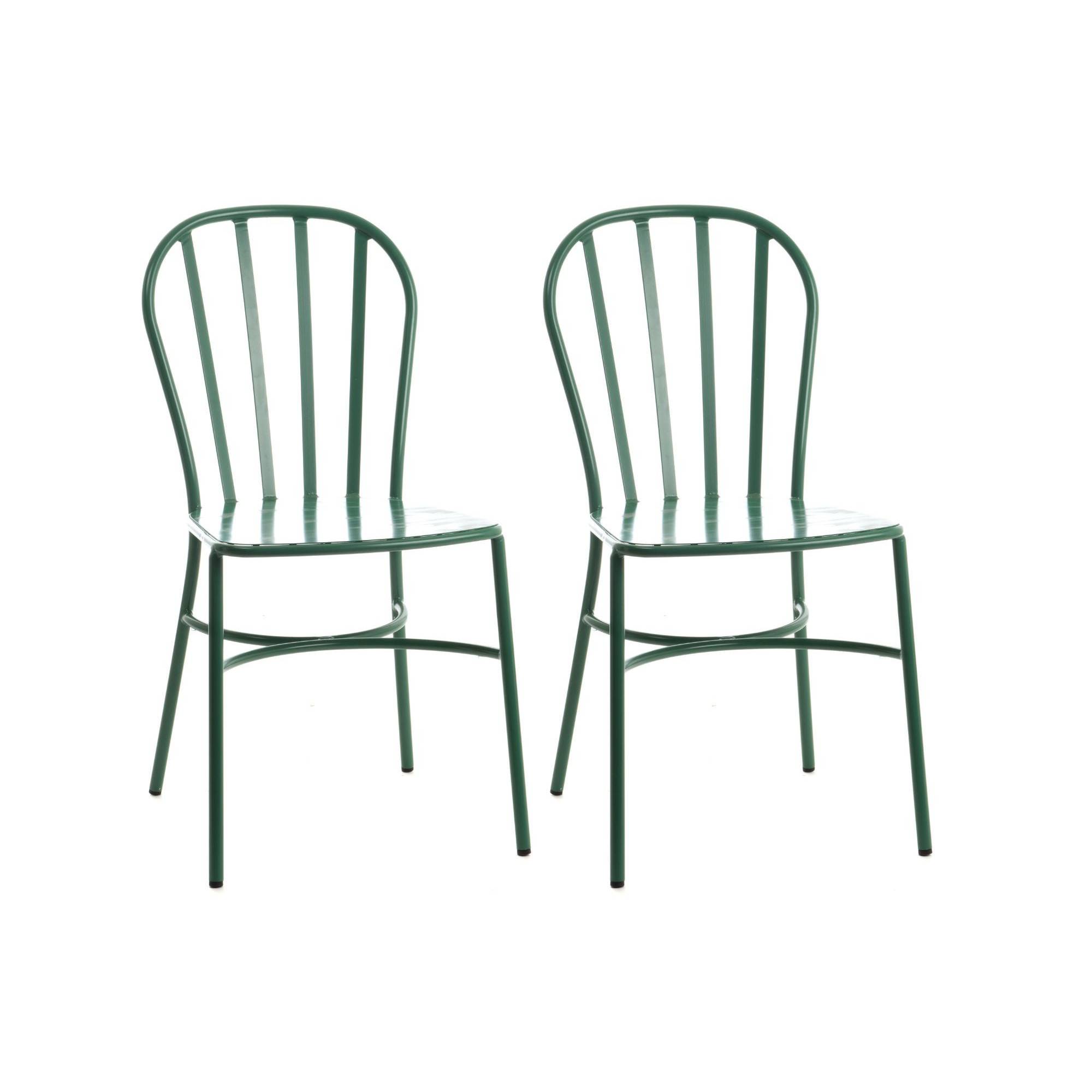 Autre - Chaise de jardin empilable en aluminium (lot de 2) - BEGONIA - Imagen 1