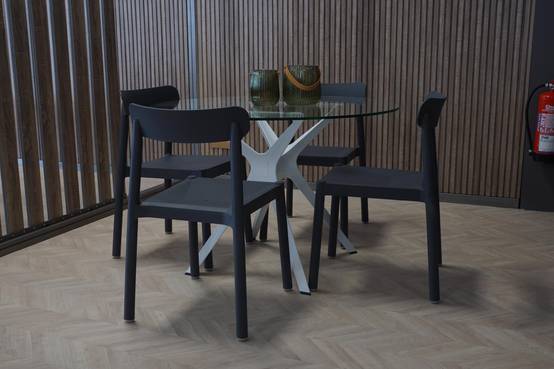 Garbar - Chaises Elba garbar plastique beige (Lot de 4) - Image 7