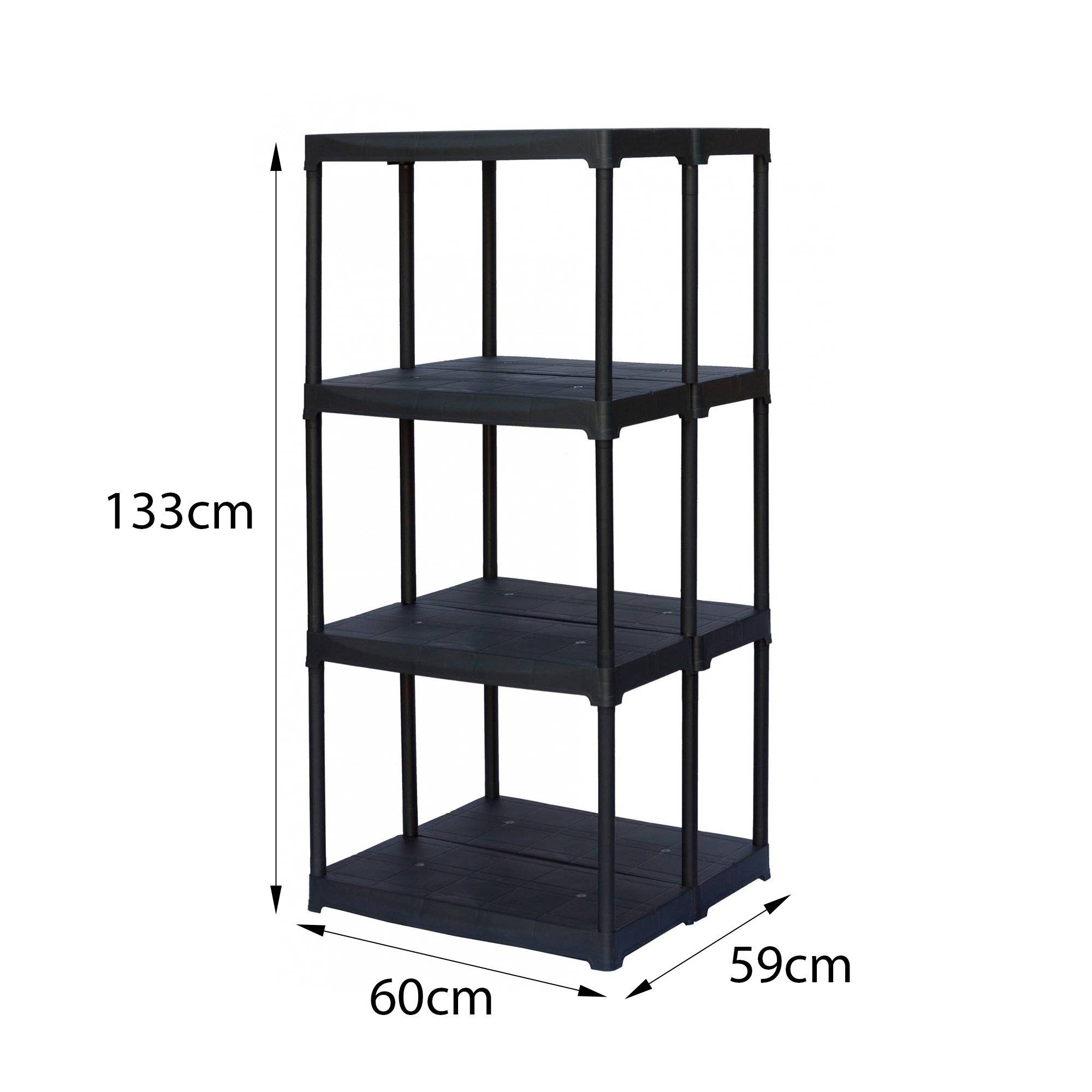 Dmora - Armoire d'extérieur Dbellucc, Étagère extérieure, Armoire de balcon polyvalente, Armoire d'extérieur, Anthracite, 60x59h133 cm - Dmora - Imagen 3