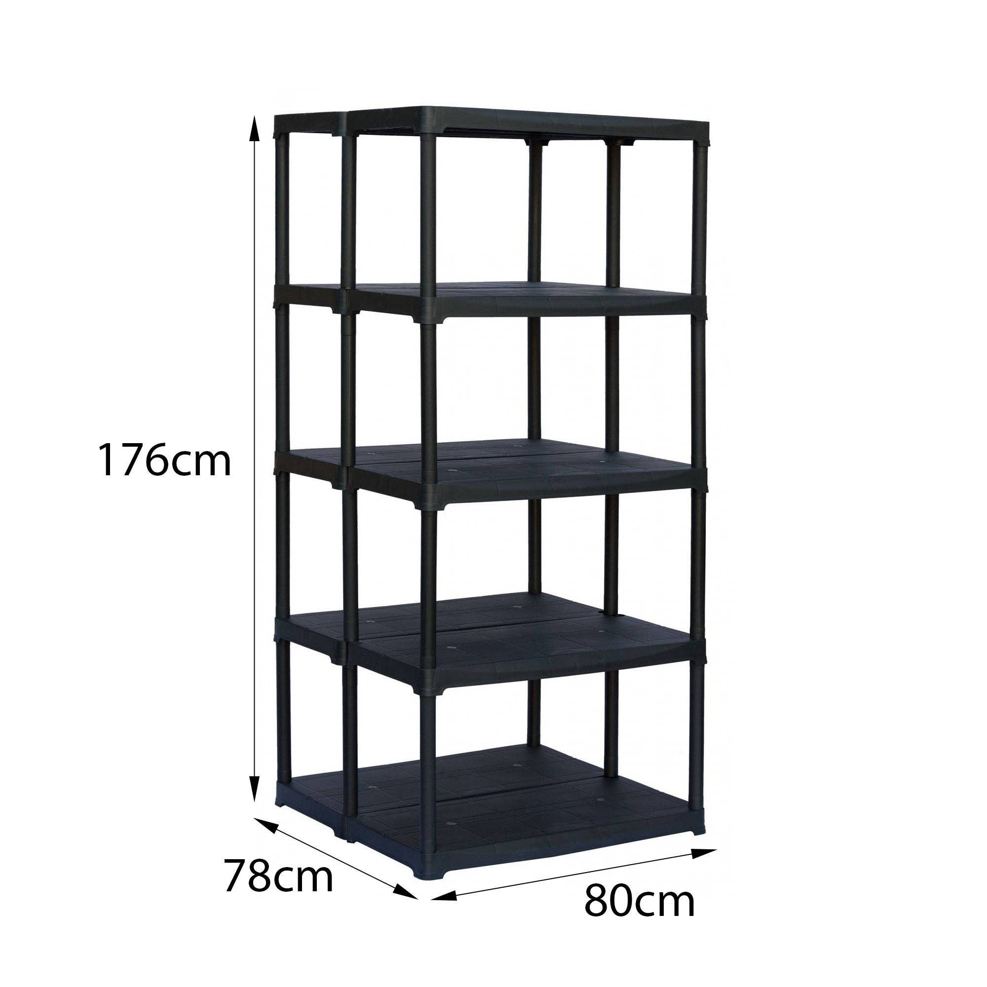 Dmora - Armoire d'extérieur Dammendol, Etagère d'extérieur, Armoire de balcon polyvalente, Armoire d'extérieur, Anthracite, 80x59h176 cm - Dmora - Imagen 3