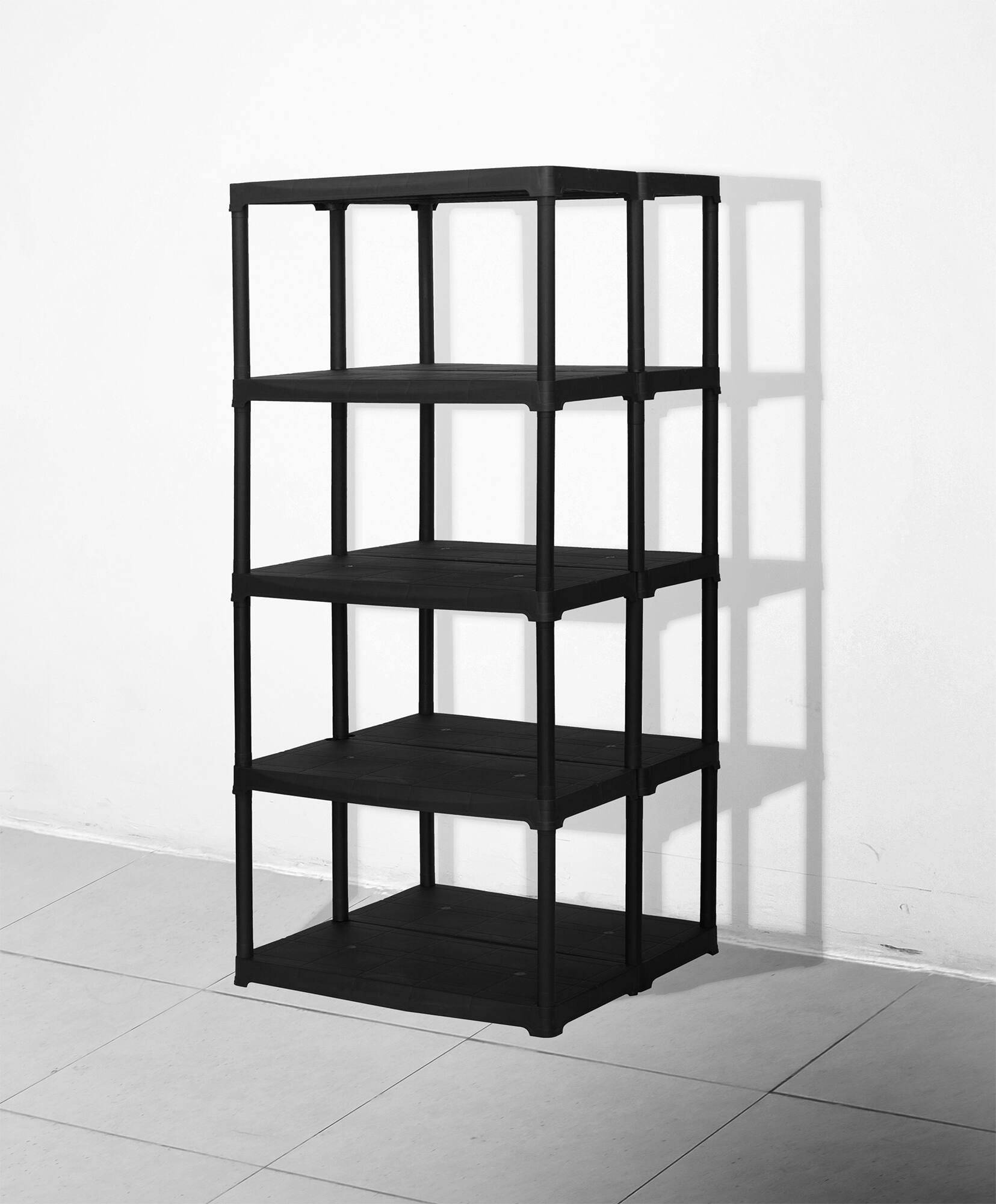 Dmora - Armoire d'extérieur Dammendol, Etagère d'extérieur, Armoire de balcon polyvalente, Armoire d'extérieur, Anthracite, 80x59h176 cm - Dmora - Imagen 2