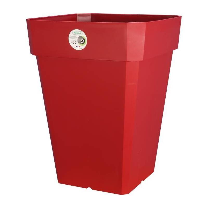 Riviera - Riviera Pot De Fleurs Soleilla - Carré - 40 X 40 Cm - Rouge - Imagen 1