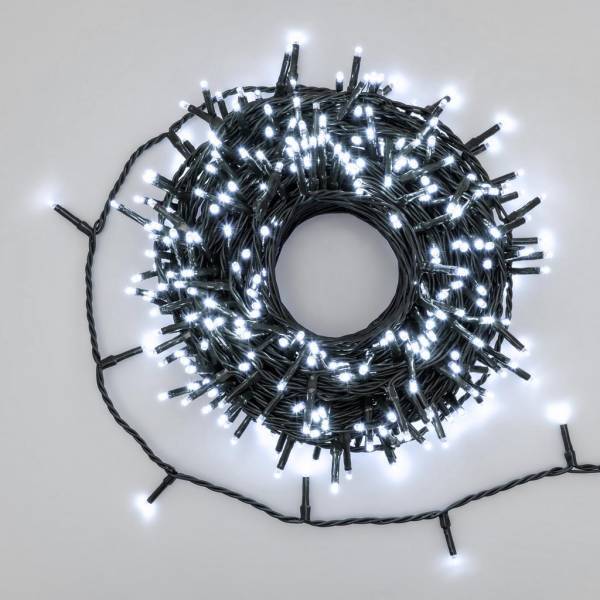 Lotti - Guirlande lumineuse blanc froid 25 mètres 360miniLED 8 fonctions d'animation câble vert foncé Lotti - Imagen 1