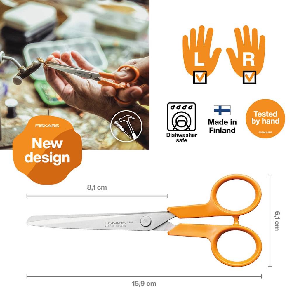 Fiskars - Ciseaux universels - - acier inoxydable ambidextres coupe durable - Image 3