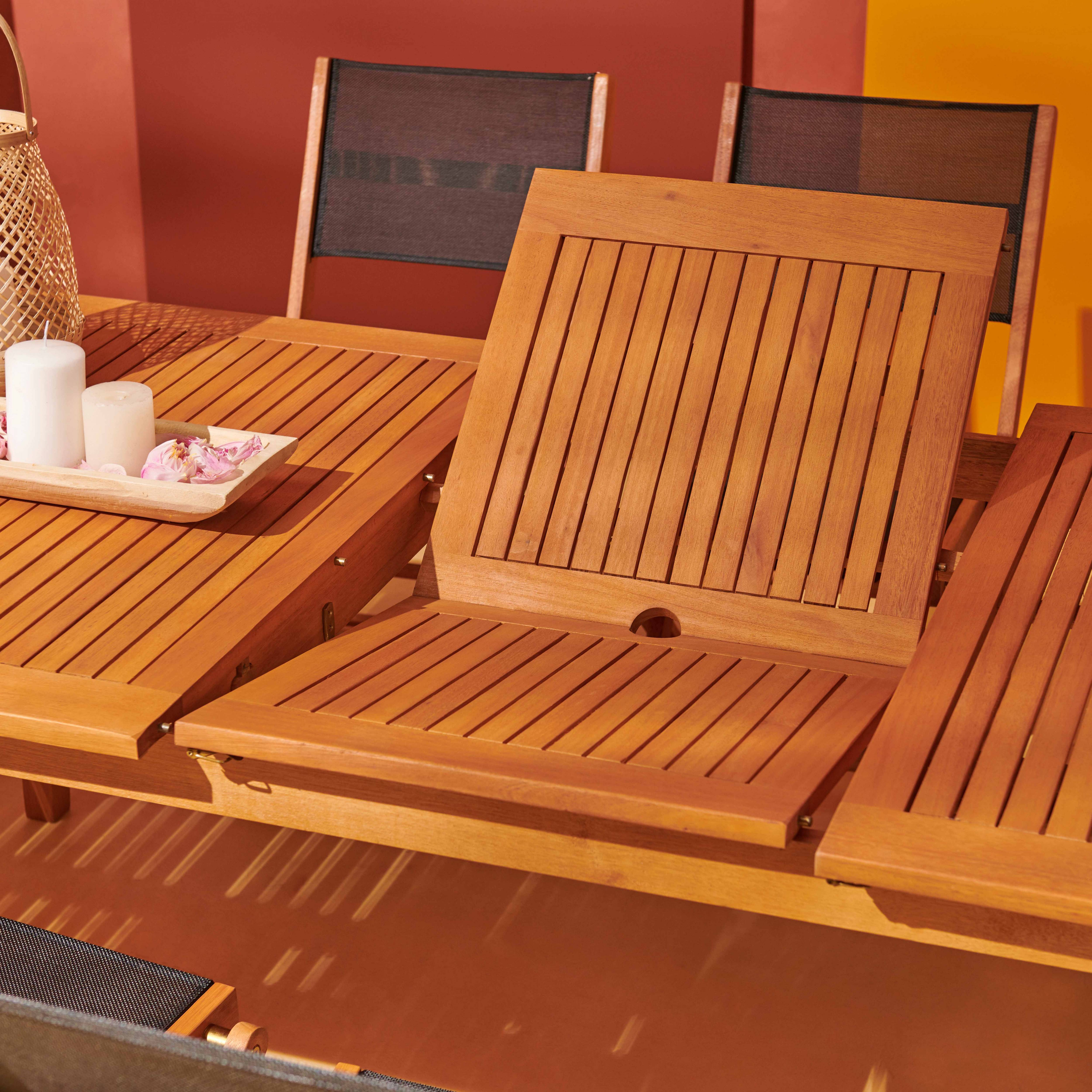 Oviala - Table de jardin extensible en bois d'eucalyptus 8 à 10 places Martigues - Oviala - Imagen 4