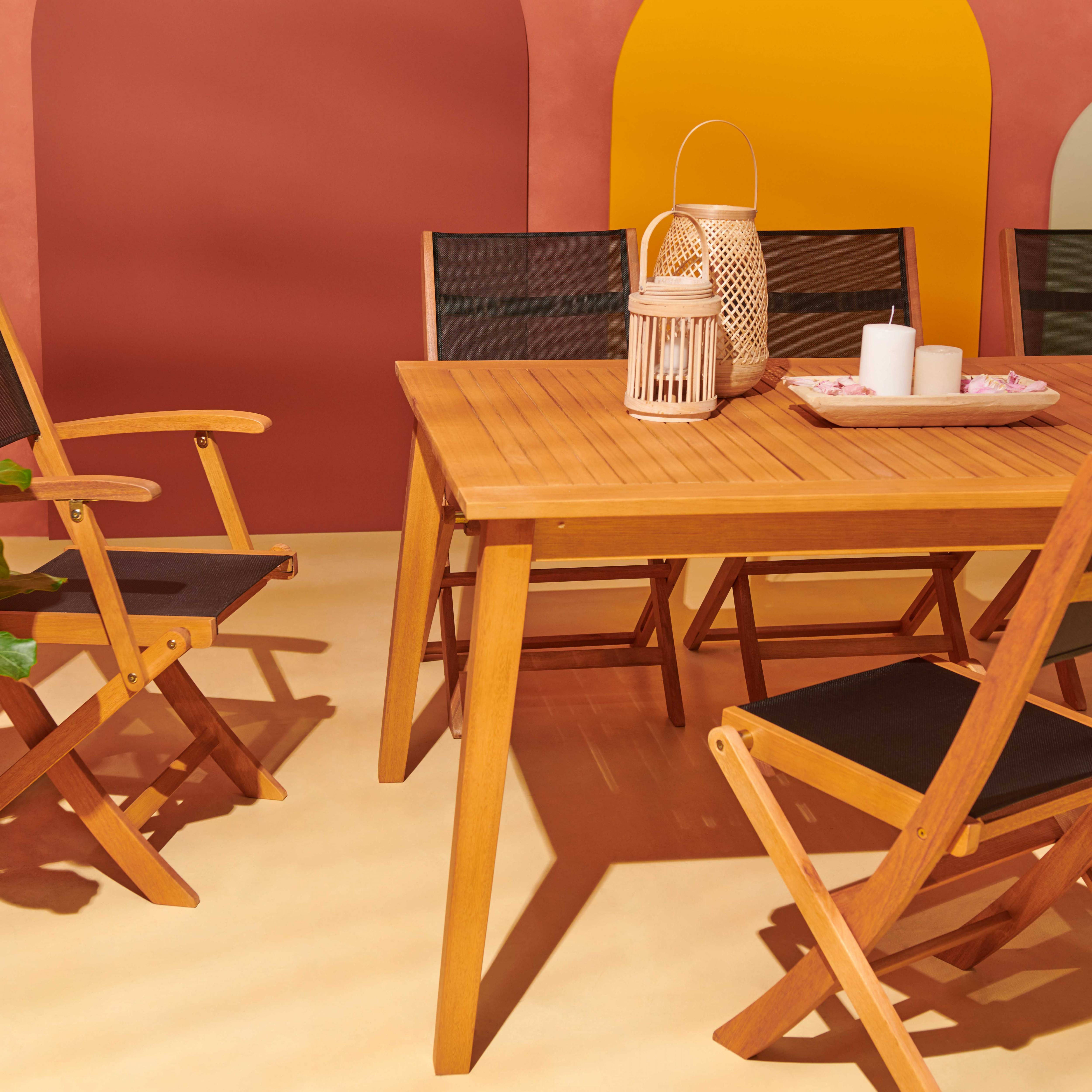 Oviala - Table de jardin extensible en bois d'eucalyptus 8 à 10 places Martigues - Oviala - Imagen 5