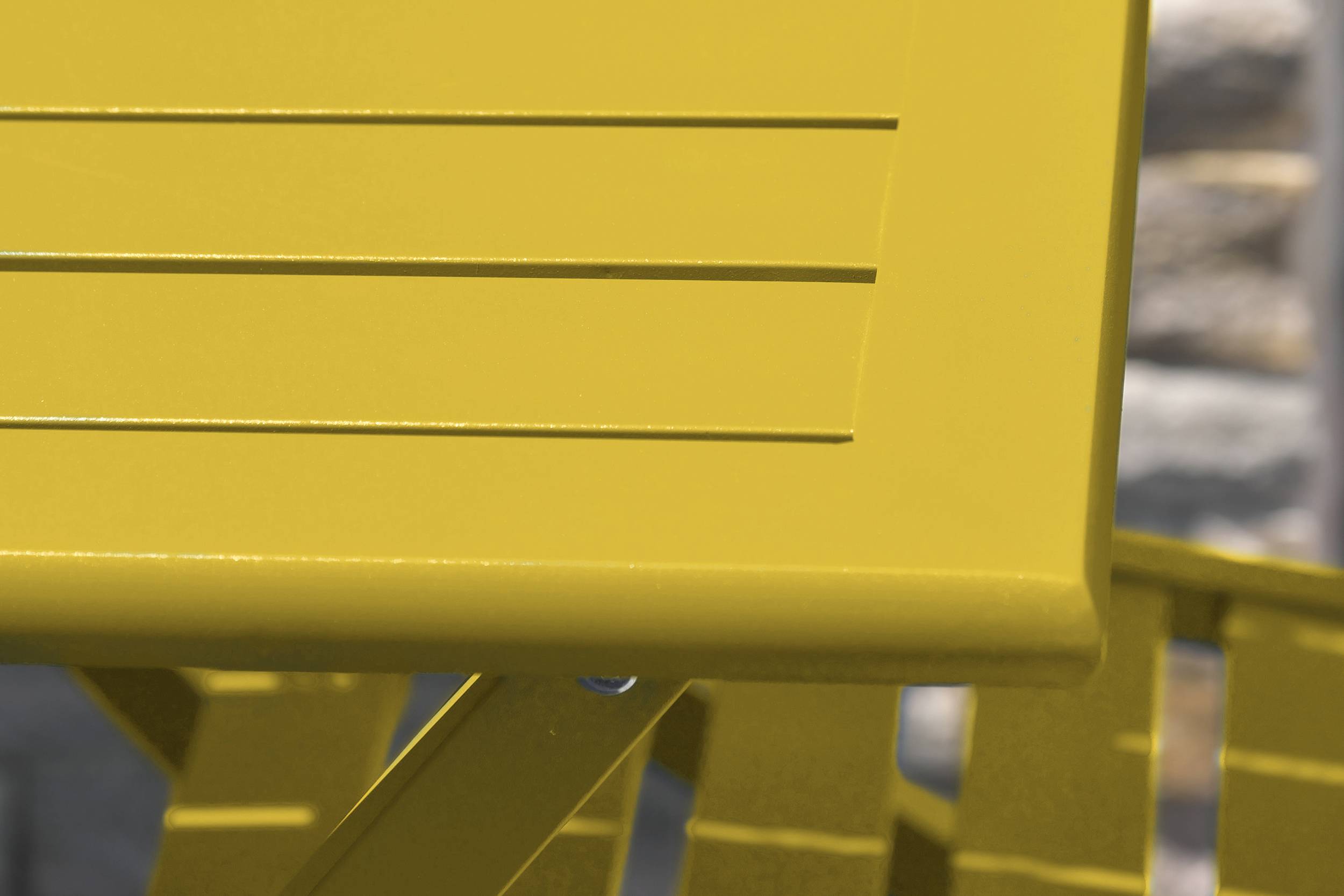 Table de jardin pliante en aluminium - Jaune moutarde - MARIUS - Image 3