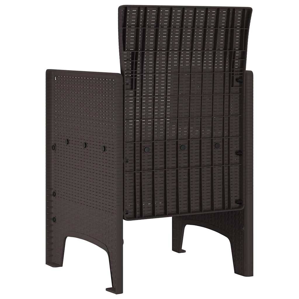 PANGIVO - Chaise de jardin polypropylènes marron 53 x 49 x 85 cm, Poids :24.6kg - PANGIVO - Image 7