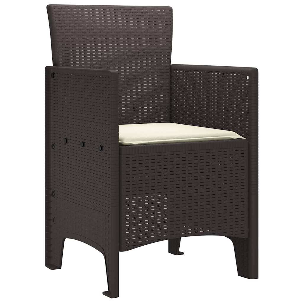 PANGIVO - Chaise de jardin polypropylènes marron 53 x 49 x 85 cm, Poids :24.6kg - PANGIVO - Image 4
