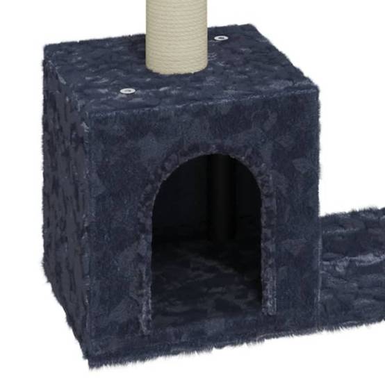 Arbre à chat bois d'ingénierie et sisal gris foncé 55 x 22 x 60 cm - PANGIVO - Image 5