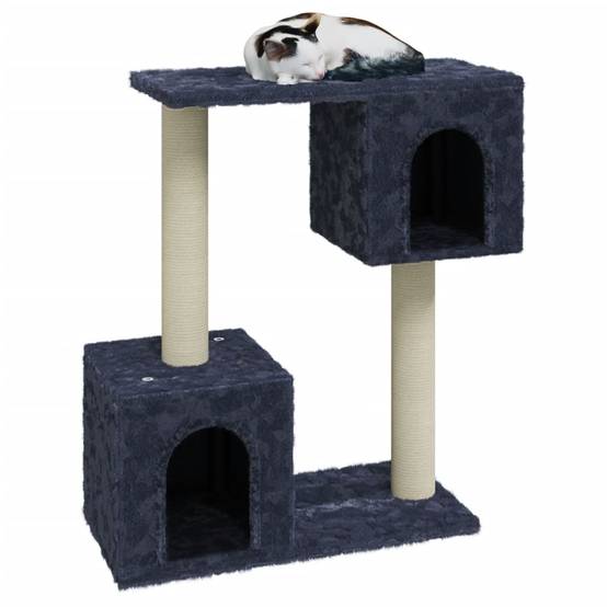 Arbre à chat bois d'ingénierie et sisal gris foncé 55 x 22 x 60 cm - PANGIVO - Image 3