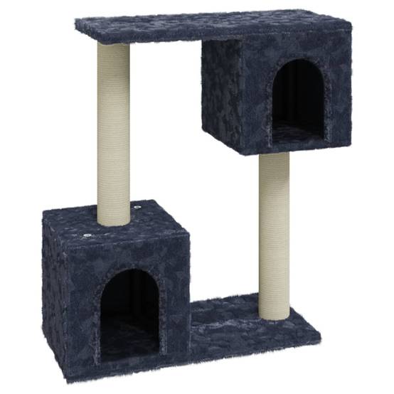 Arbre à chat bois d'ingénierie et sisal gris foncé 55 x 22 x 60 cm - PANGIVO - Image 2