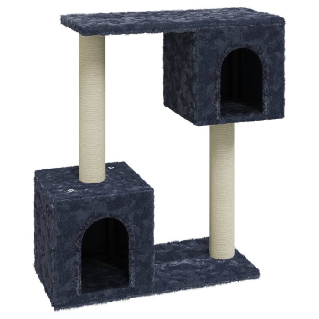 Arbre à chat bois d'ingénierie et sisal gris foncé 55 x 22 x 60 cm - PANGIVO - Image 2