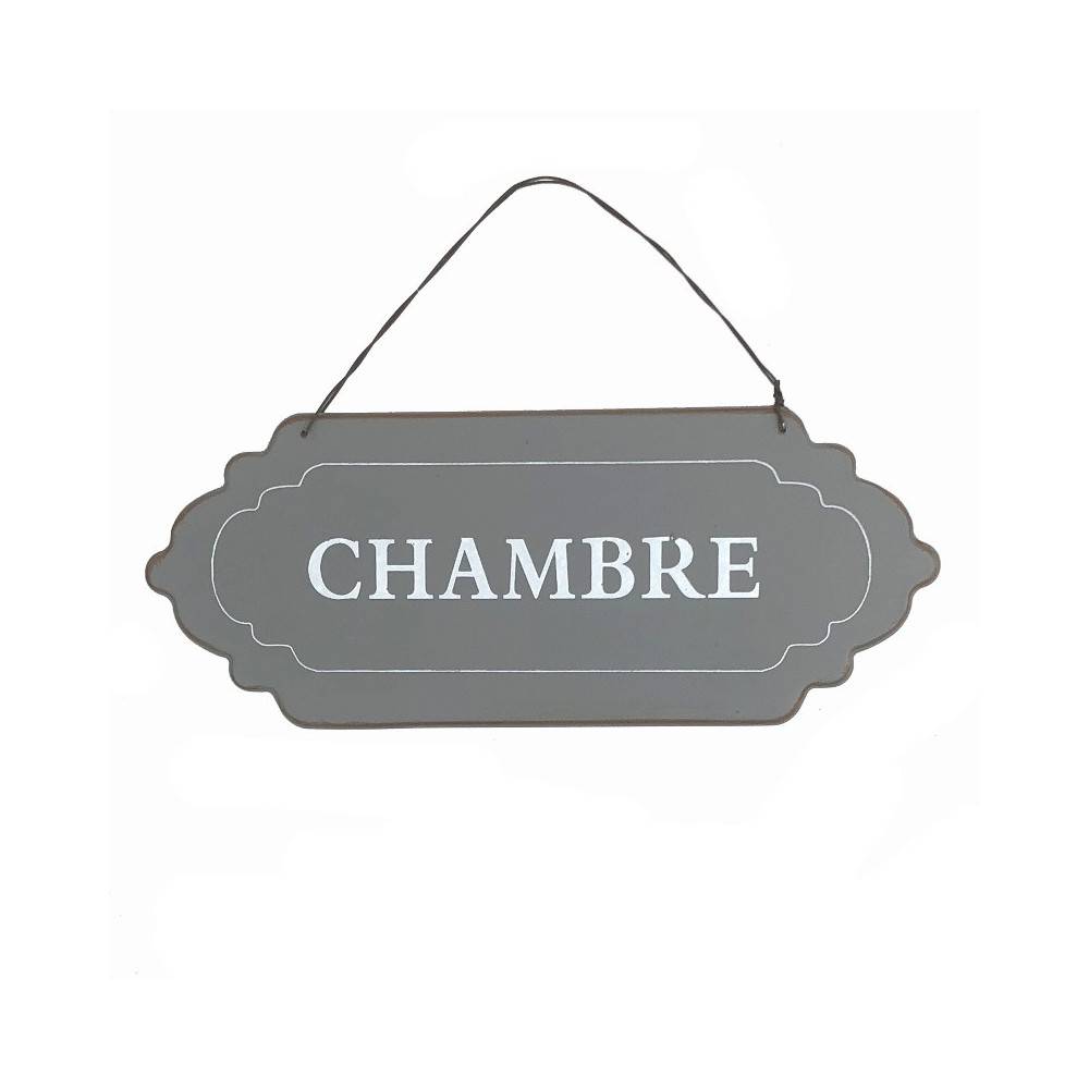 ~ Plaque de porte décorative vintage chambre fer gris 25x11cm Chemin de campagne - Imagen 1