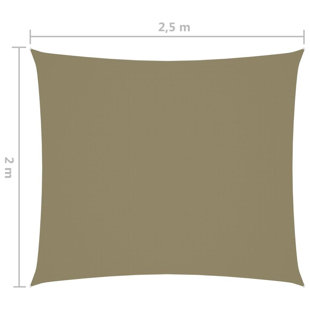 Helloshop26 - Voile toile d'ombrage parasol tissu oxford rectangulaire 2 x 2,5 m beige - Imagen 6