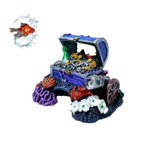 Coffre au Trésor Ornemental pour Aquarium DtopbuyAge - Image 1