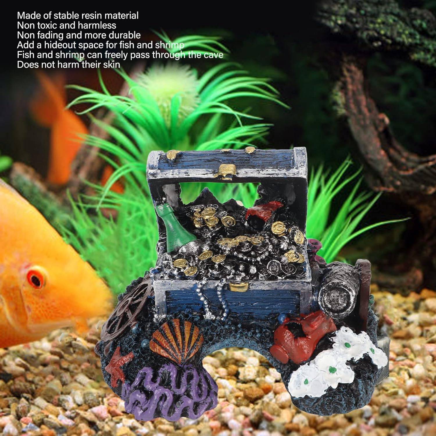 Coffre au Trésor Ornemental pour Aquarium DtopbuyAge - Image 3