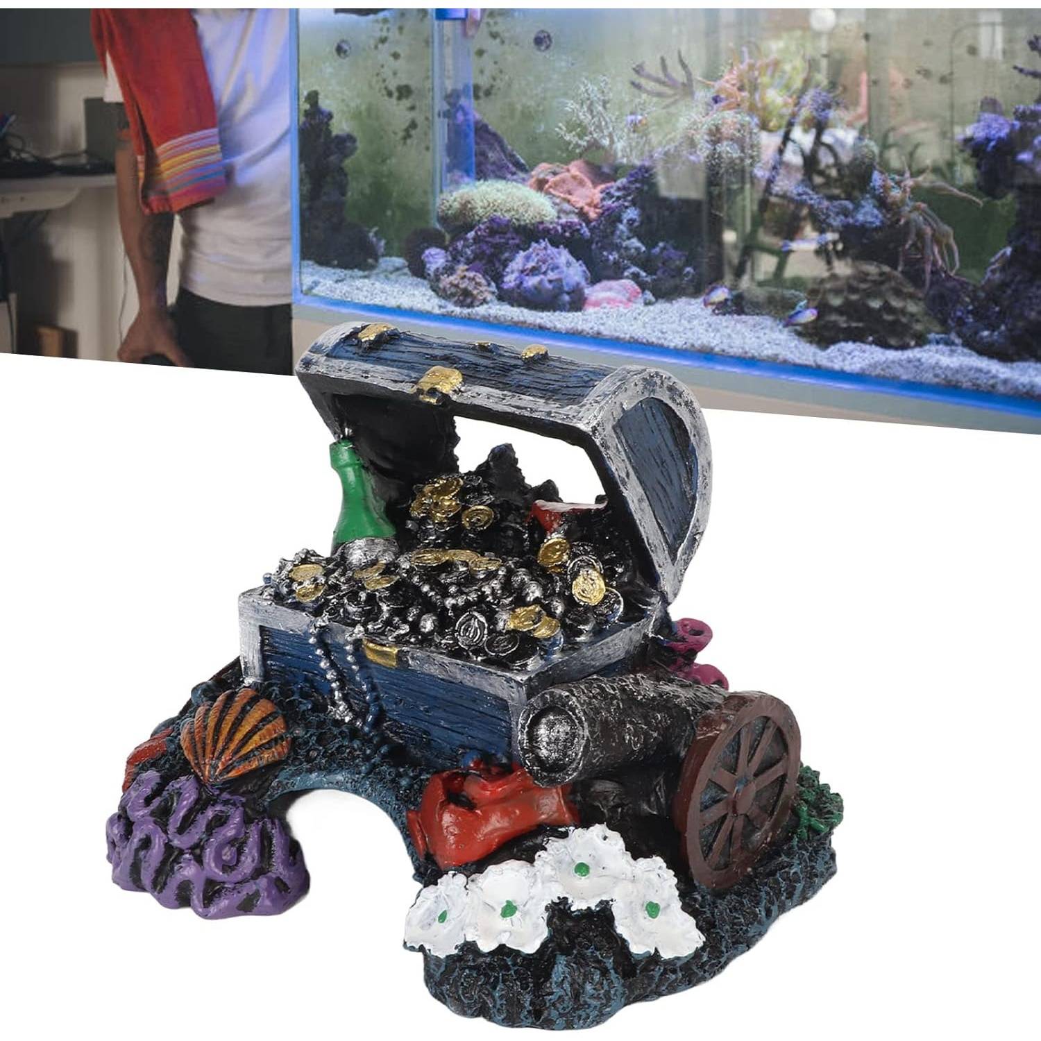 Coffre au Trésor Ornemental pour Aquarium DtopbuyAge - Image 4