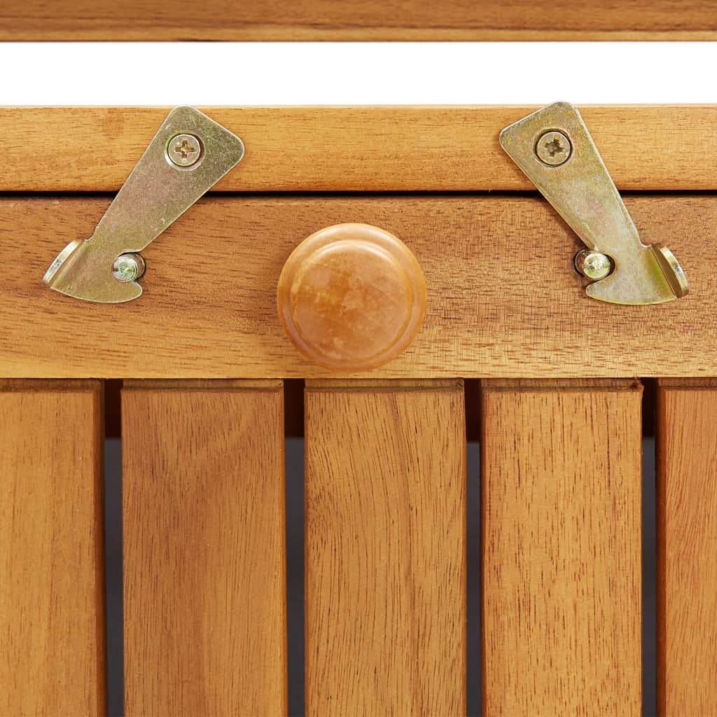 Helloshop26 - Banc de jardin meuble de patio d'extérieur terrasse de rangement de jardin 120 x 63 x 84 cm bois d'acacia solide - Imagen 6