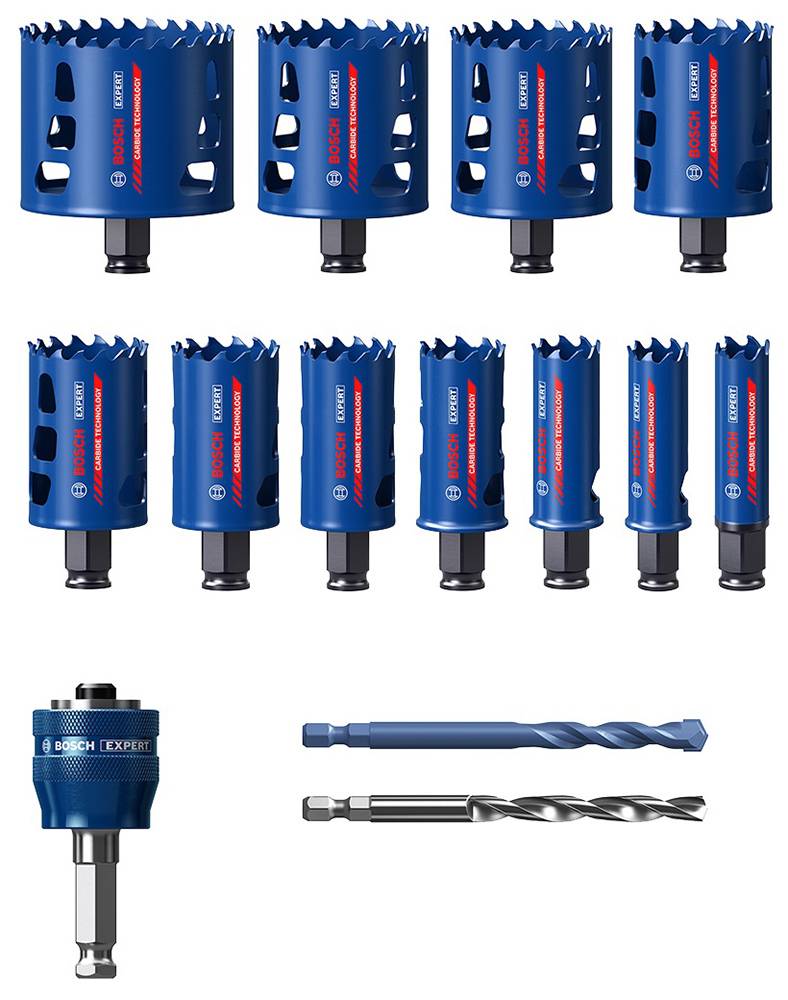 Coffret de 11 scies-trépans Expert Tough Material de diamètre 20/22/25/32/35/40/44/51/60/64/76 - BOSCH EXPERT - 2608900447 - Image 1