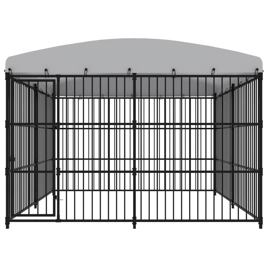 Helloshop26 - Chenil extérieur cage enclos parc animaux chien extérieur avec toit 300 x 300 x 210 cm - Imagen 2