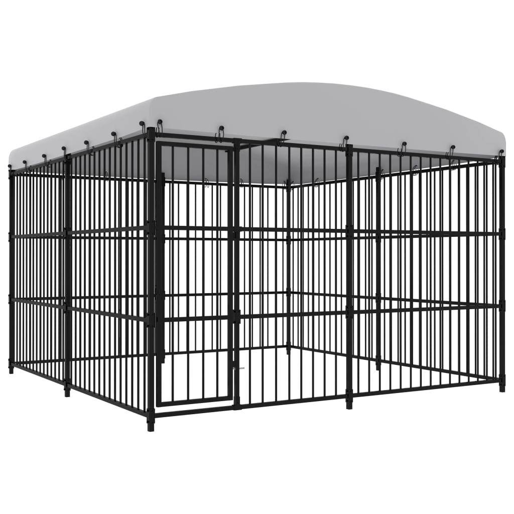 Helloshop26 - Chenil extérieur cage enclos parc animaux chien extérieur avec toit 300 x 300 x 210 cm - Imagen 1