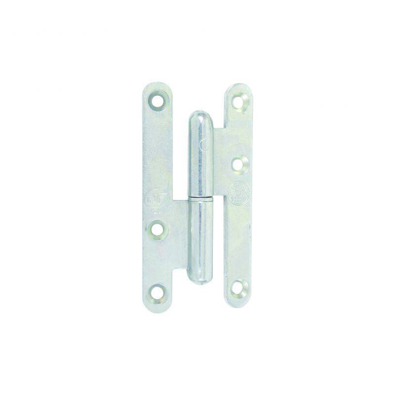 Paumelle gauche bois LOUTRE SEDAN 140x55 mm bouts ronds zingué - JARDINIER MASSARD - J530570