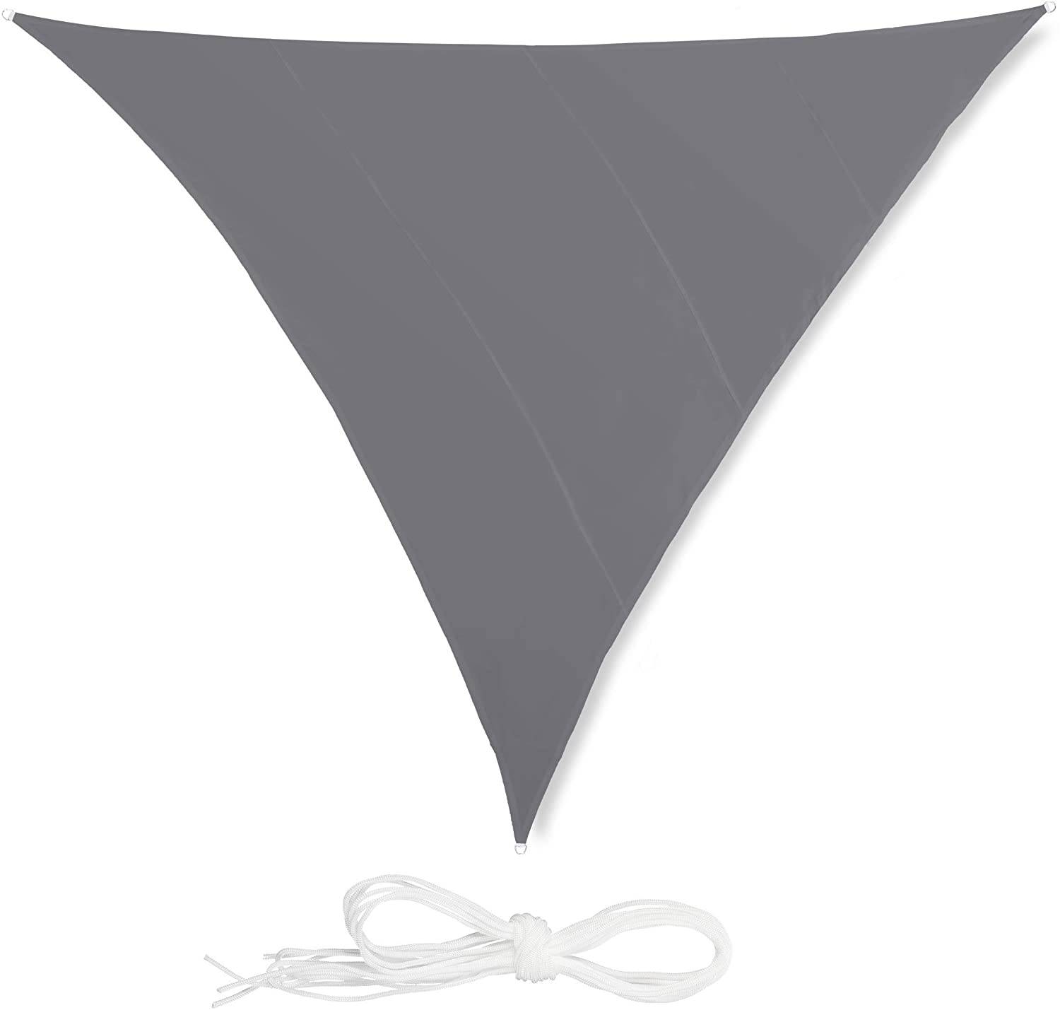 Helloshop26 - Voile d'ombrage triangle 6 x 6 x 6 m gris - Imagen 1