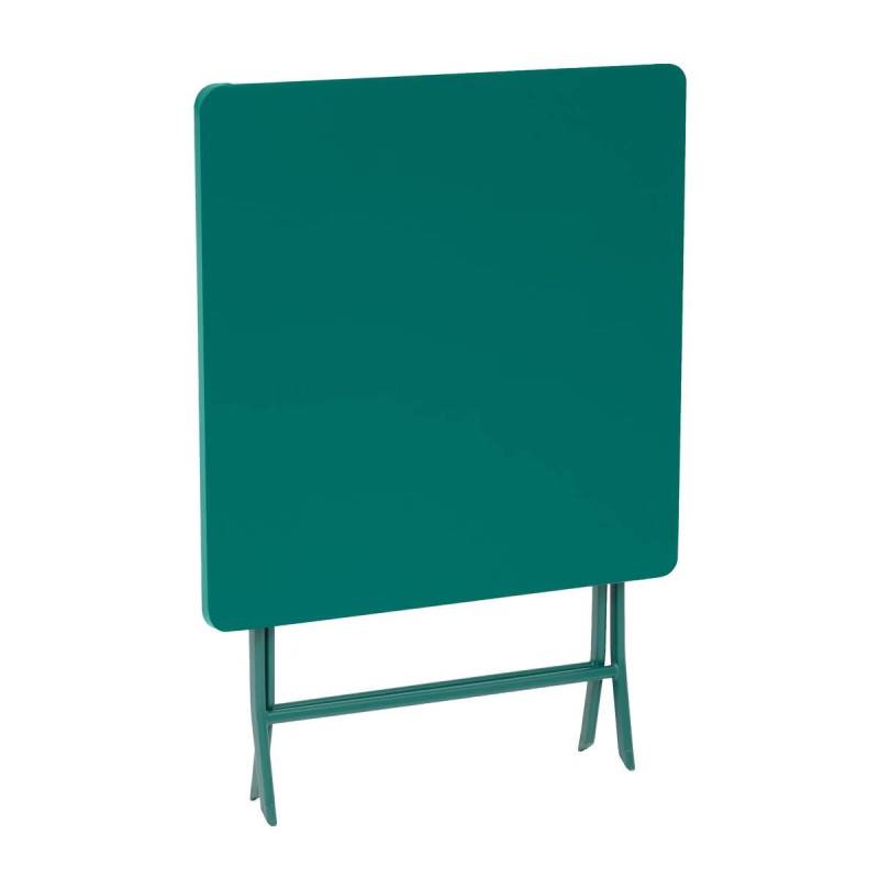 Tavolo Da Giardino Pieghevole Greensboro Hespéride – 2 Posti, 70x70x71 Cm, Verde Opale, Struttura Leggera 7,5 Kg