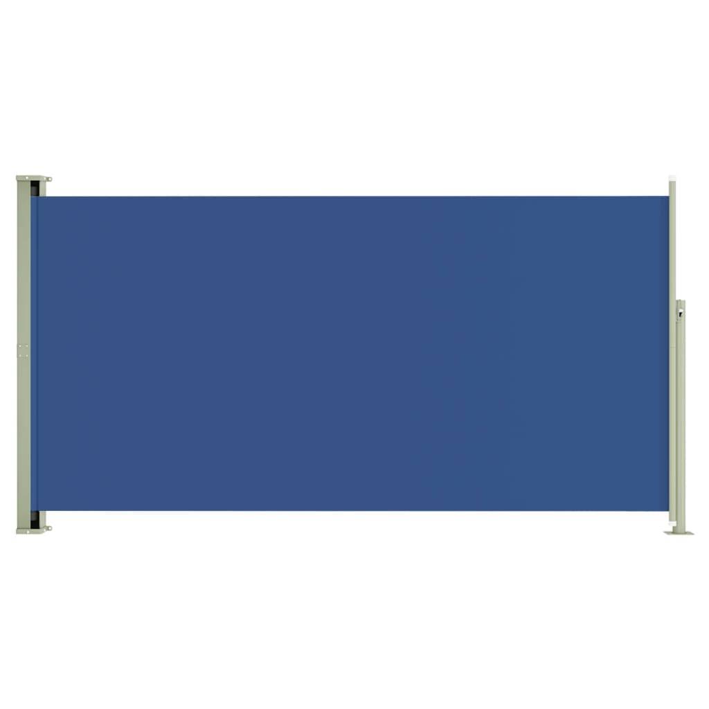 Helloshop26 - Auvent paravent store brise-vue latéral rétractable de patio jardin terrasse balcon protection visuelle écran 160 x 300 cm bleu - Imagen 1