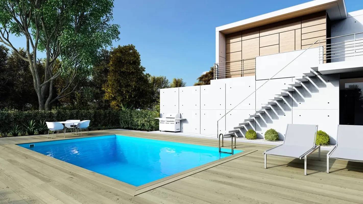 Altanka - Piscine en bois 8,20x5,20 - H.1,45 m - avec filtration - BAS759OSPI - Imagen 2