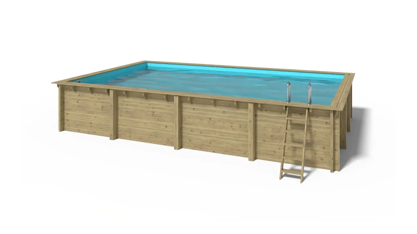 Altanka - Piscine en bois 8,20x5,20 - H.1,45 m - avec filtration - BAS759OSPI - Imagen 3