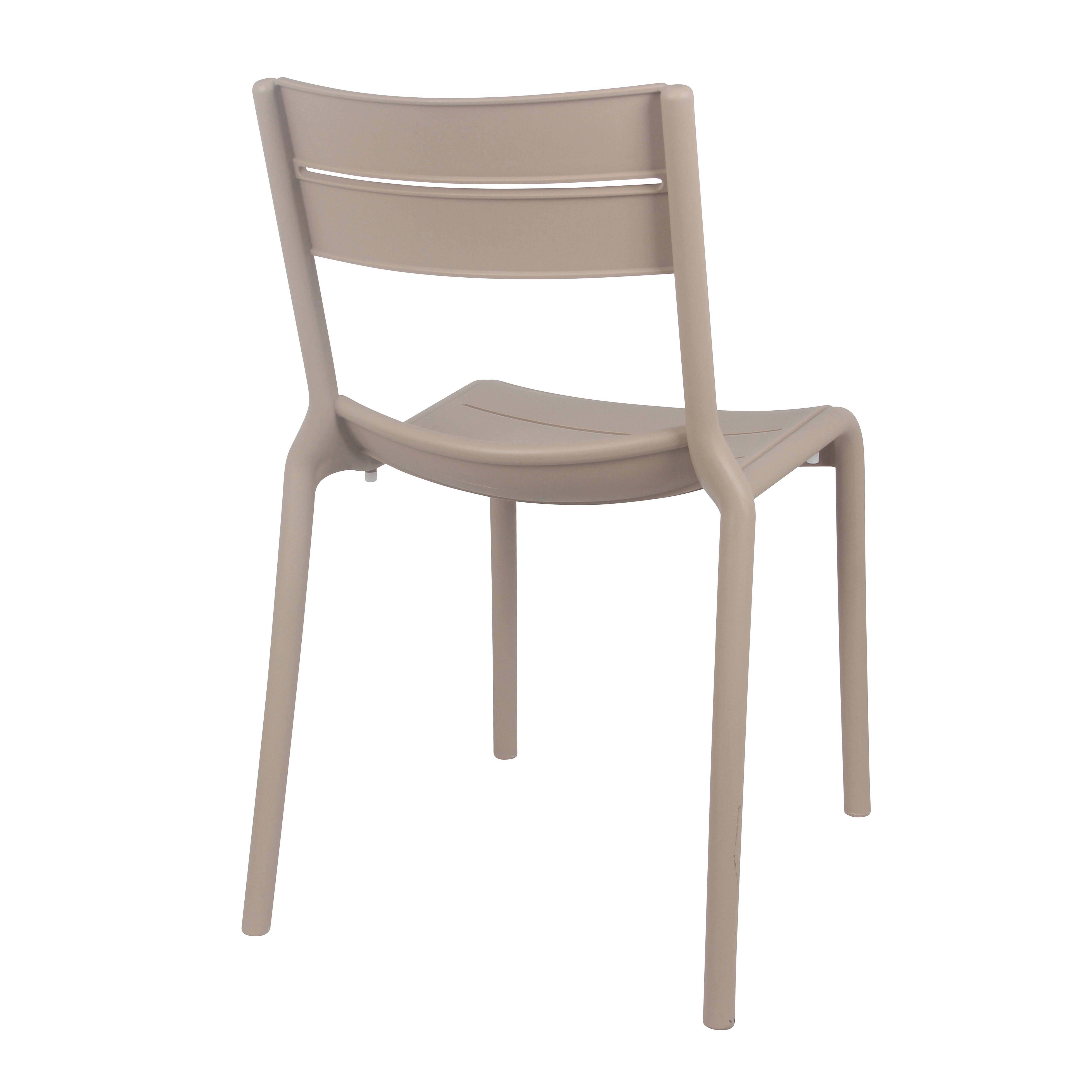 Oviala - Lot de 4 chaises de terrasse en plastique beige Paname - Oviala - Imagen 6
