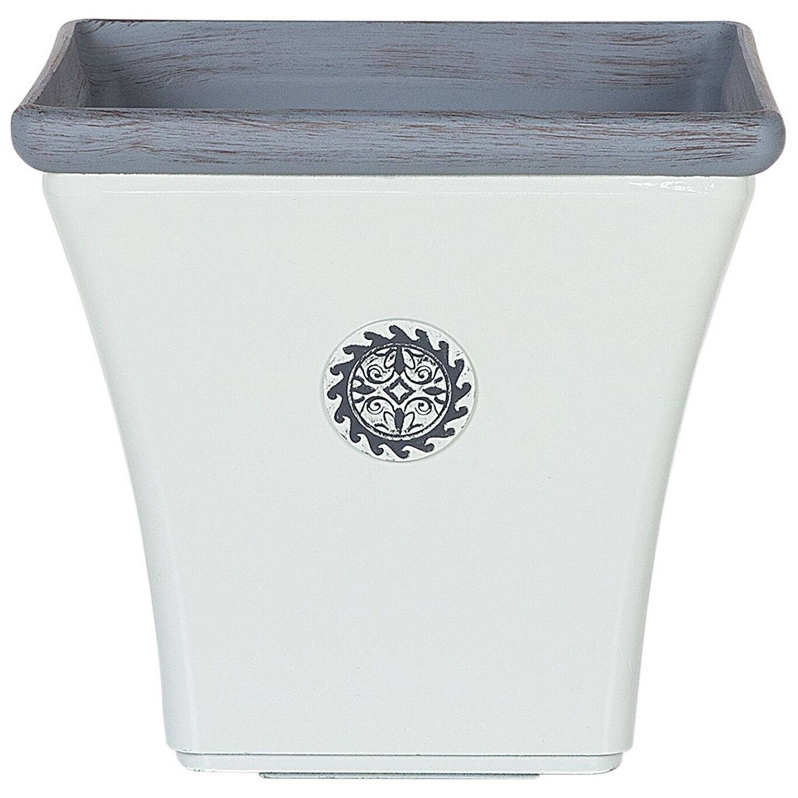 Beliani - Cache-pot d'extérieur Fibre d'argile Blanc ELATEIA - Beliani - Imagen 2