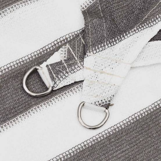 Voile d'ombrage HDPE gris clair et blanc 300 x 250 cm - PANGIVO - Image 2