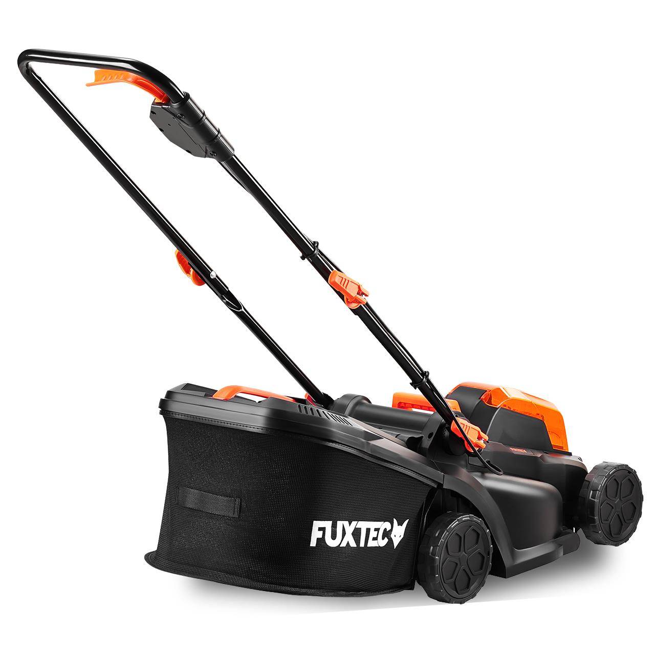 FUXTEC - Tondeuse gazon batterie 40V (2X20V) - FUXTEC FX-E1RM20 - largeur 33cm 2 batteries Li-Ion 2Ah, double chargeur 2,4A, bac 35L - Image 6