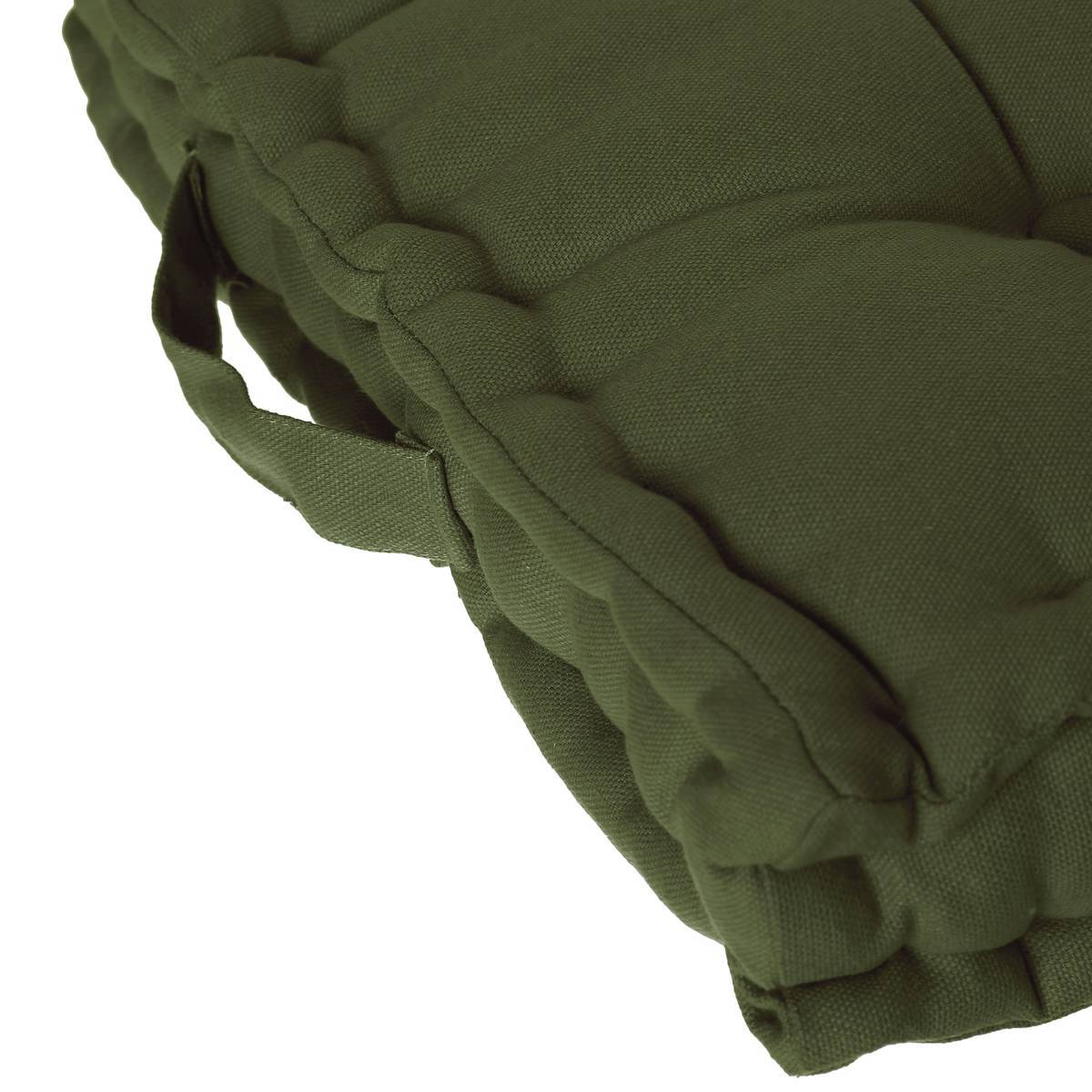 Atmosphera - Coussin de sol vert kaki 40x40cm - Atmosphera Créateur d'intérieur - Imagen 3