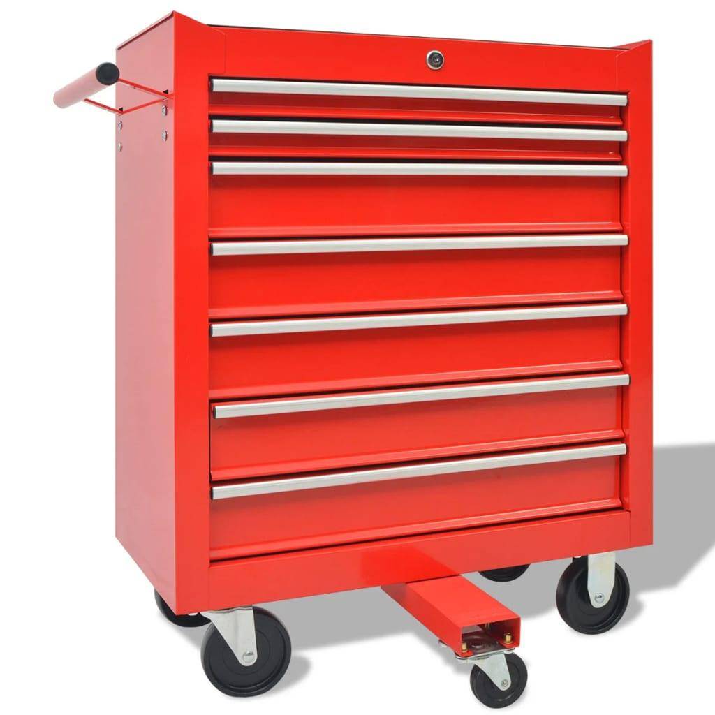 Helloshop26 - Chariot à outils pour atelier avec 1 125 outils acier Rouge - Imagen 2