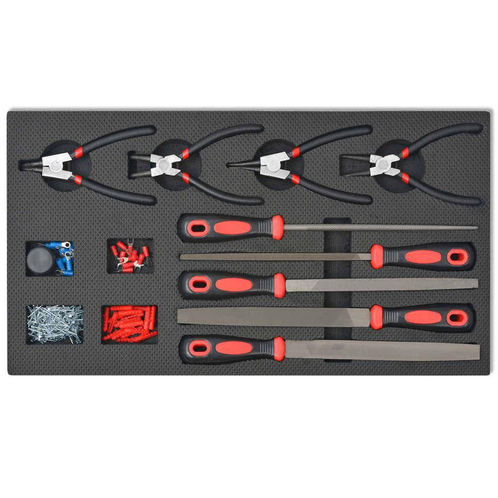 Helloshop26 - Chariot à outils pour atelier avec 1 125 outils acier Rouge - Imagen 4