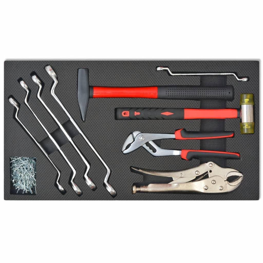 Helloshop26 - Chariot à outils pour atelier avec 1 125 outils acier Rouge - Imagen 3