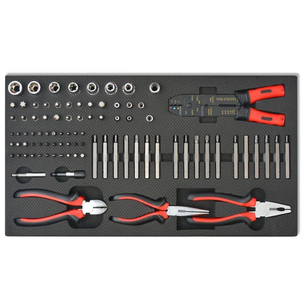 Helloshop26 - Chariot à outils pour atelier avec 1 125 outils acier Rouge - Imagen 5