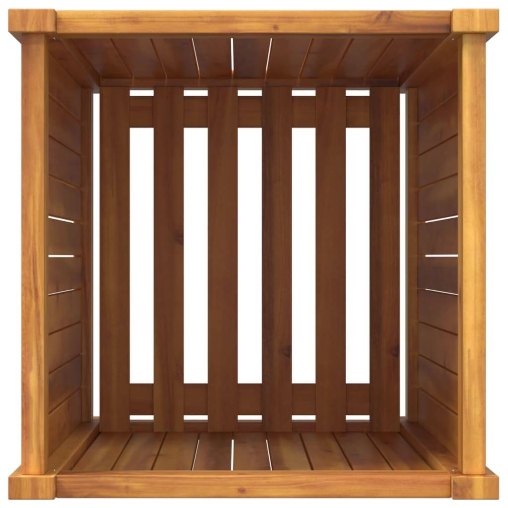 Maison Chic - Jardinière, Bac à fleurs, Pot de fleurs avec doublure 42x42x75 cm bois massif d'acacia - Imagen 8