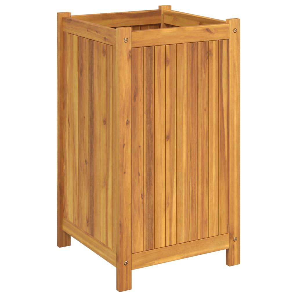 Maison Chic - Jardinière, Bac à fleurs, Pot de fleurs avec doublure 42x42x75 cm bois massif d'acacia - Imagen 5