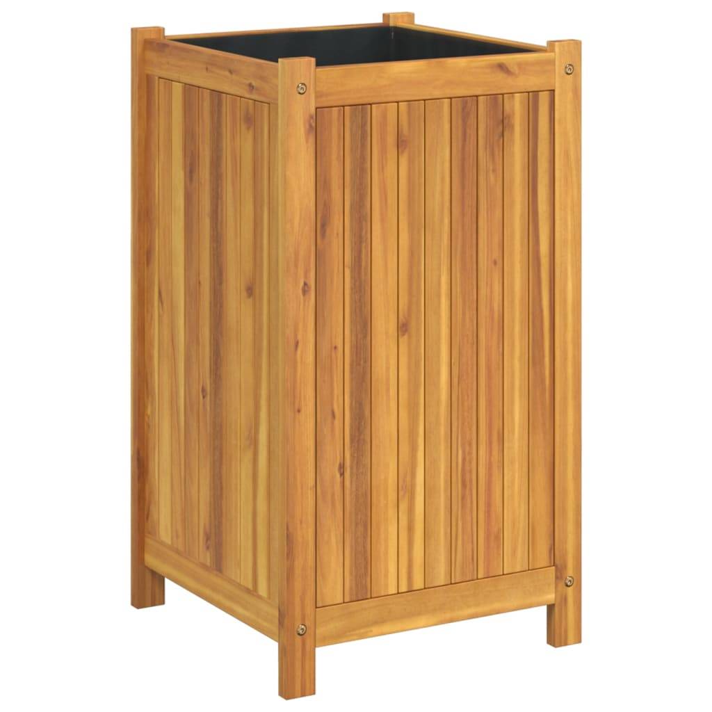 Maison Chic - Jardinière, Bac à fleurs, Pot de fleurs avec doublure 42x42x75 cm bois massif d'acacia - Imagen 1